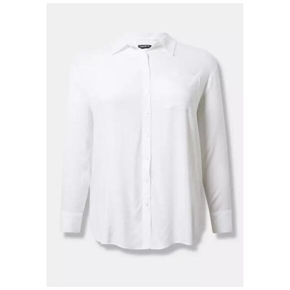 Torrid White Button Up Shirt Sz.3 - Picture 4 of 14